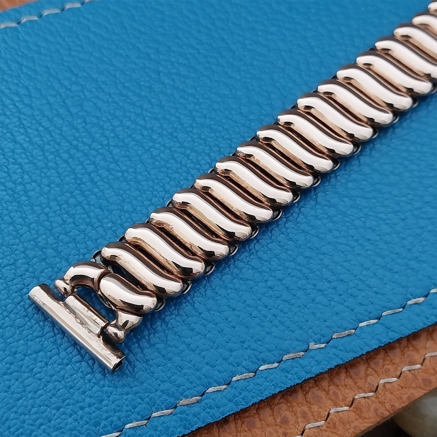 5/8" Kestenmade Short Rose Gold-Filled Expansion Unused 1940s Vintage Watch Band