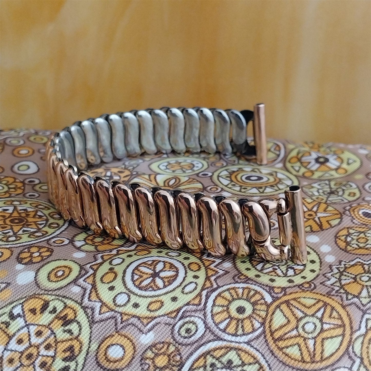 5/8" Kestenmade Short Rose Gold-Filled Expansion Unused 1940s Vintage Watch Band