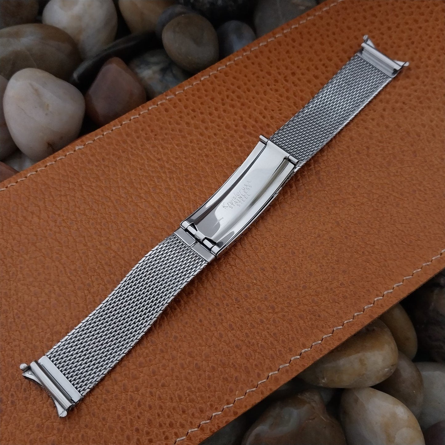 Stainless Steel Mesh 17.2mm Kreisler USA nos 1960s Vintage Watch Band