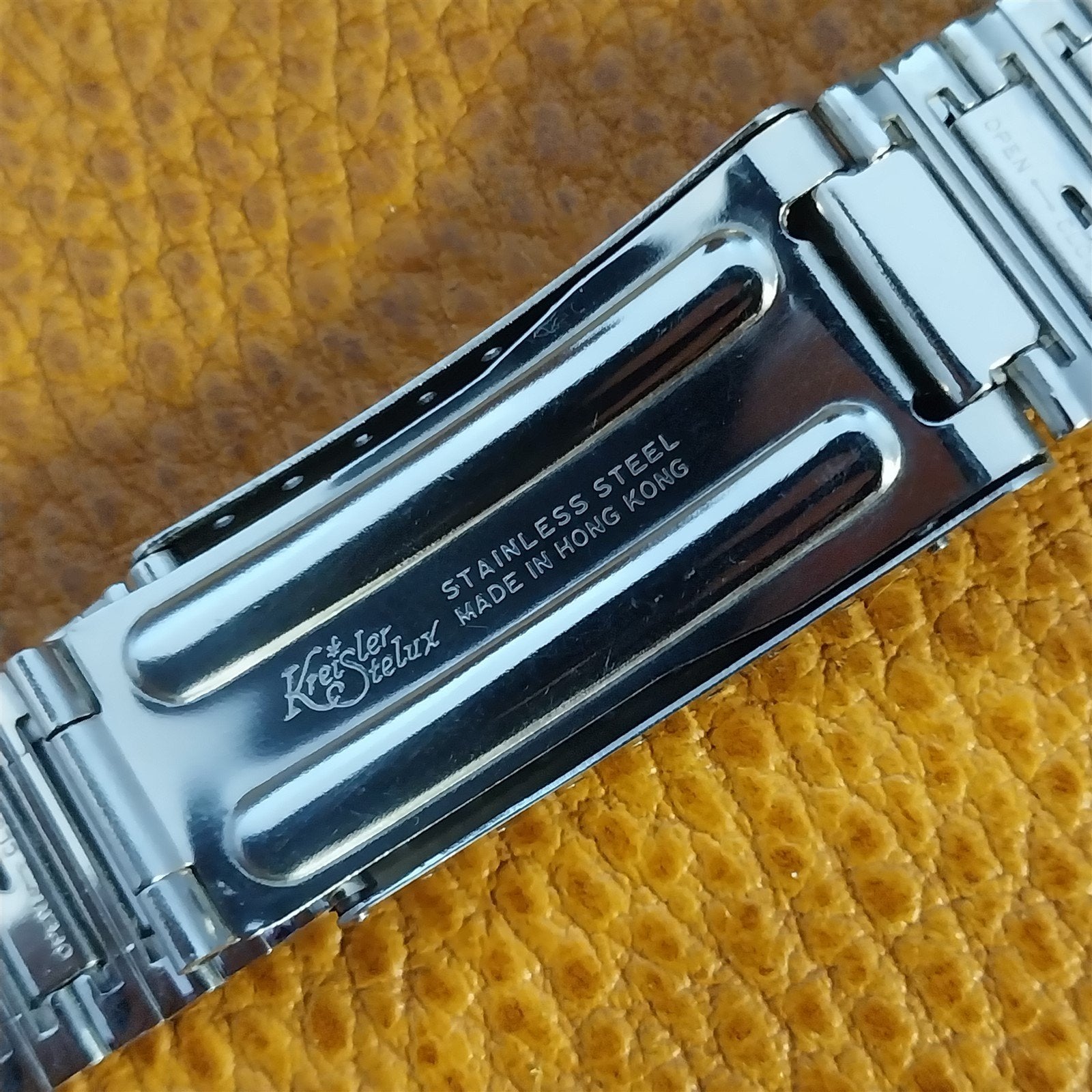 Vintage 19mm 18mm Stainless Steel Bar Link Kreisler Stelux Unused Watch Band