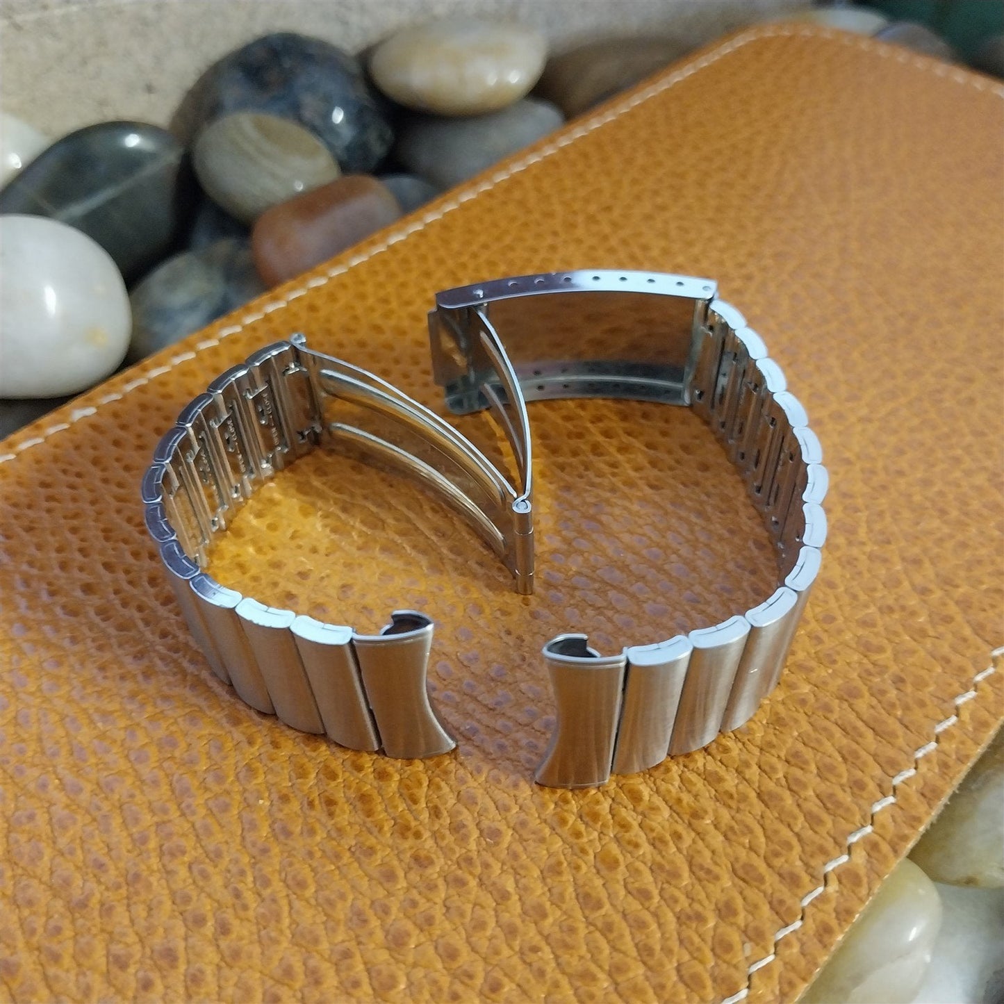 Vintage 19mm 18mm Stainless Steel Bar Link Kreisler Stelux Unused Watch Band