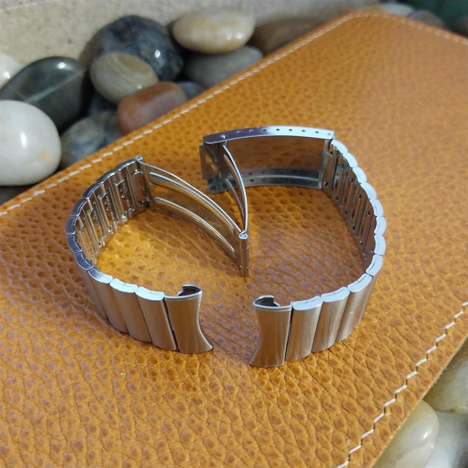 Vintage 19mm 18mm Stainless Steel Bar Link Kreisler Stelux Unused Watch Band