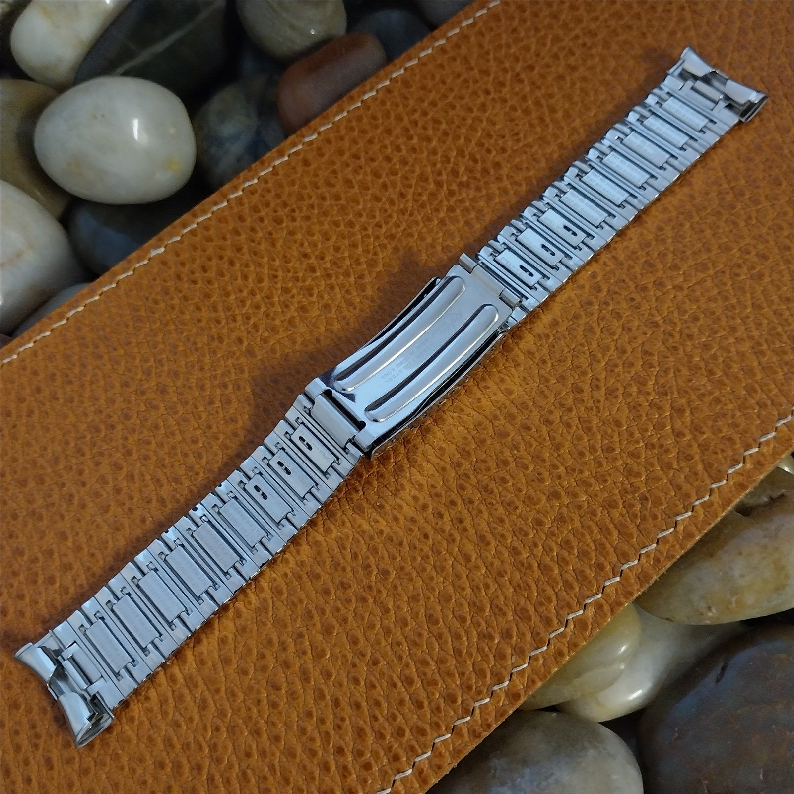 Vintage 19mm 18mm Stainless Steel Bar Link Kreisler Stelux Unused Watch Band