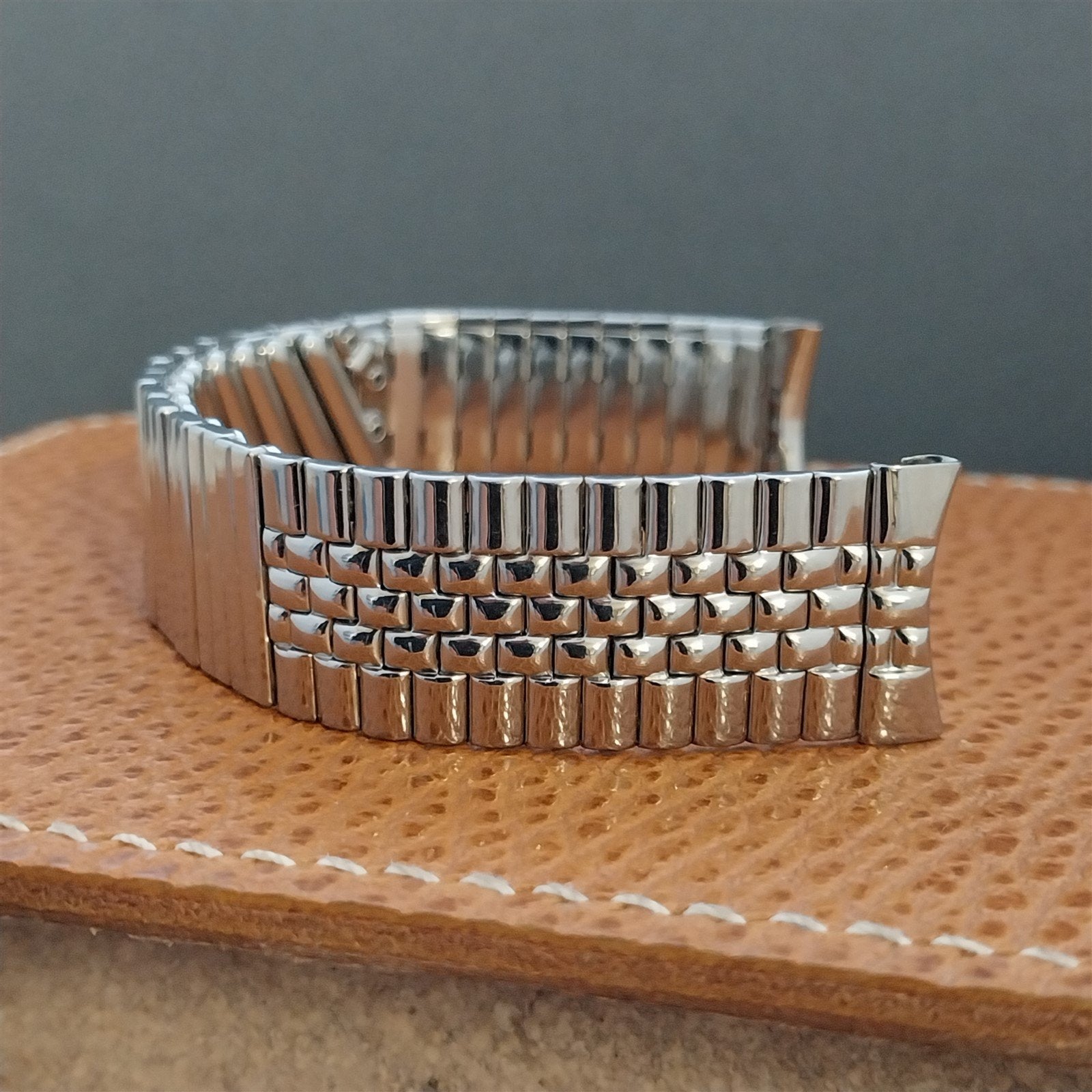 17.2mm Beads of Rice Kestenmade Stainless Steel 1950s Vintage Watch Band