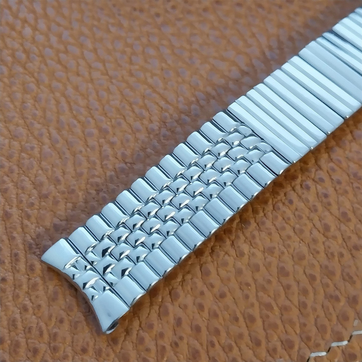 17.2mm Beads of Rice Kestenmade Stainless Steel 1950s Vintage Watch Band