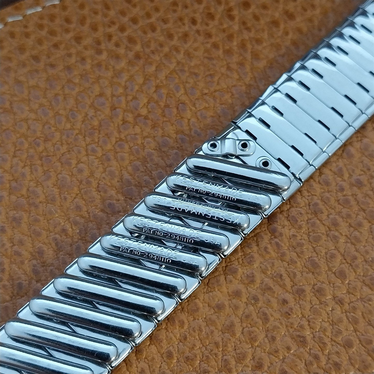 17.2mm Beads of Rice Kestenmade Stainless Steel 1950s Vintage Watch Band