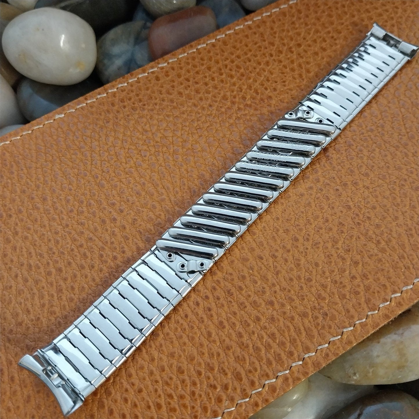 17.2mm Beads of Rice Kestenmade Stainless Steel 1950s Vintage Watch Band