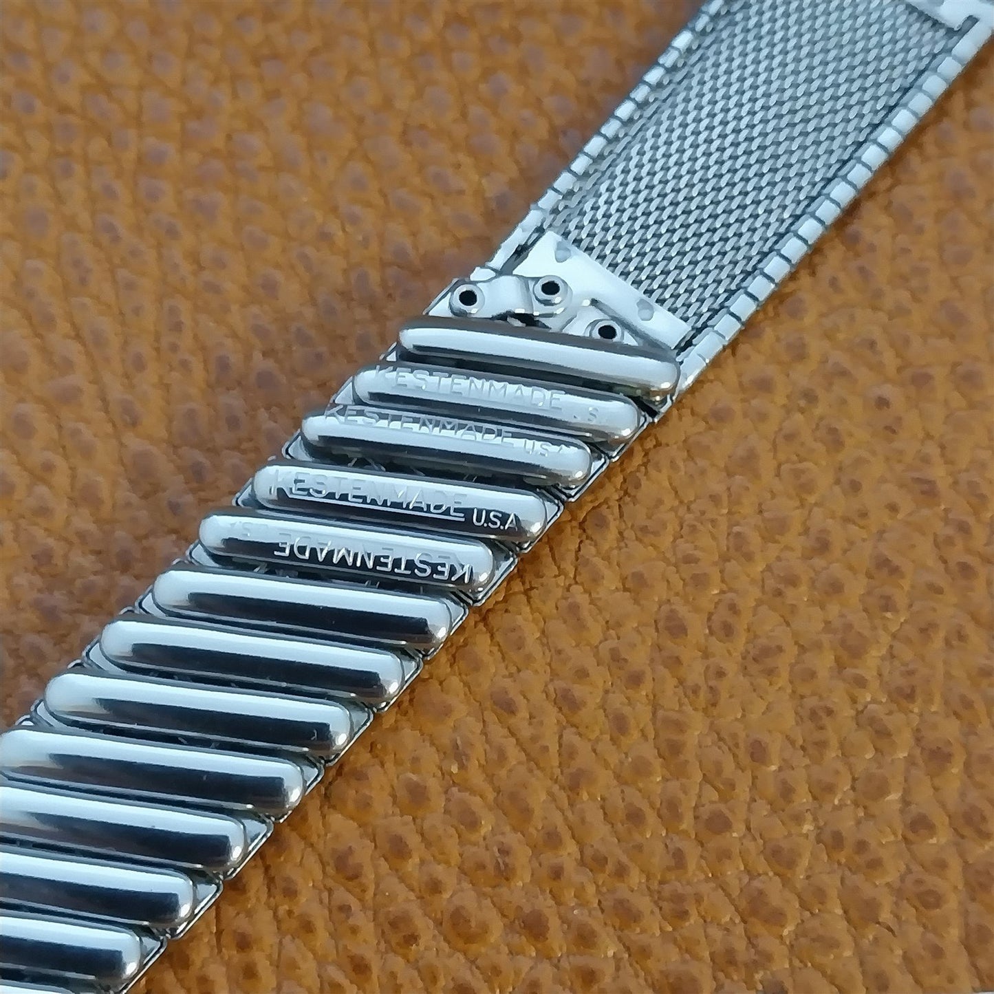 17.2mm 1960s Stainless Steel Kestenmade USA Vintage Watch Band nos