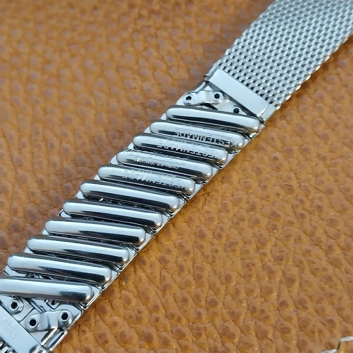 Vintage 19mm 18mm Kestenmade Stainless Steel Mesh Unused 1950s Watch Band