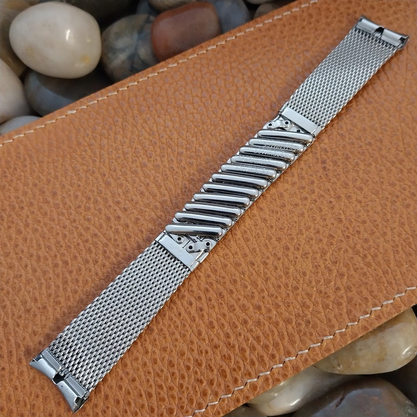 Vintage 19mm 18mm Kestenmade Stainless Steel Mesh Unused 1950s Watch Band