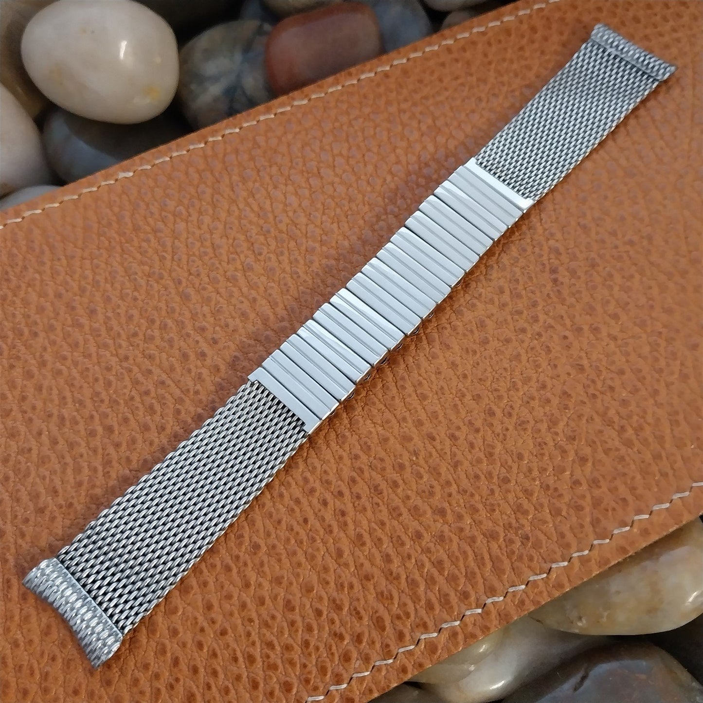 Vintage 19mm 18mm Kestenmade Stainless Steel Mesh Unused 1950s Watch Band