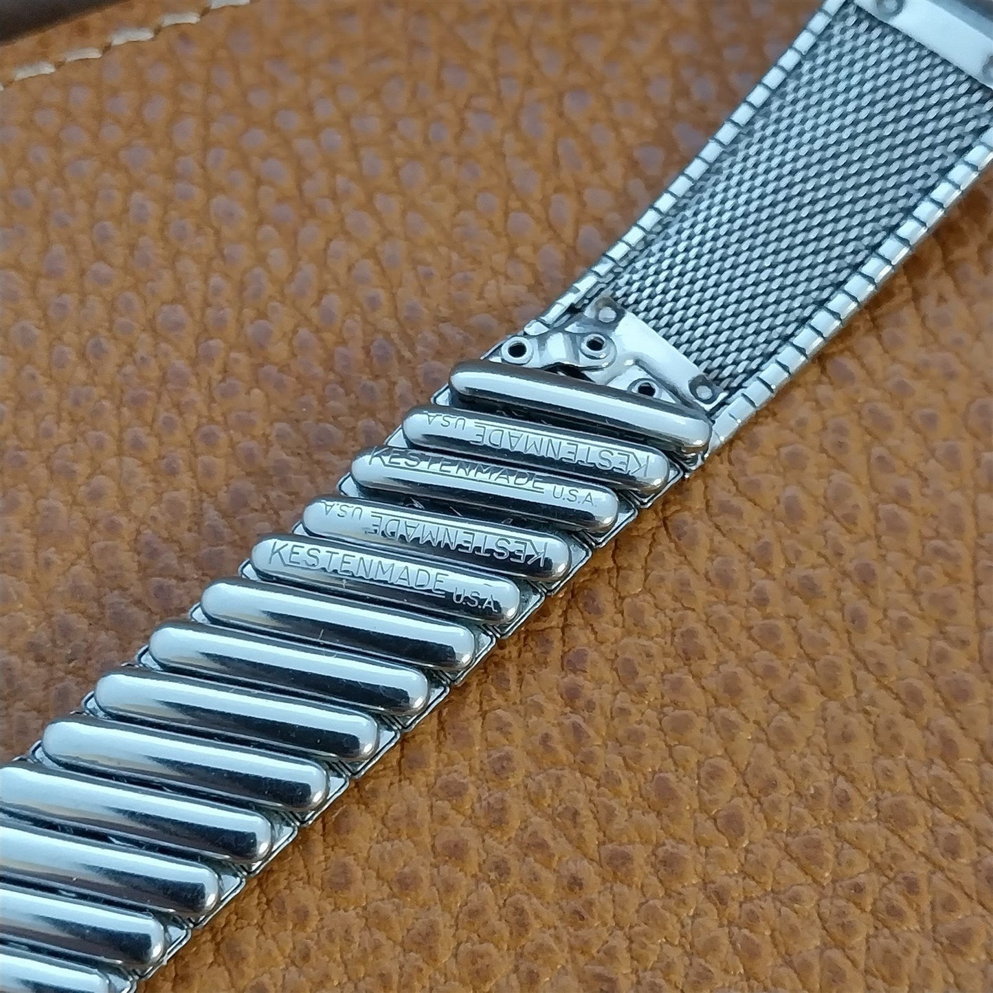 17.2mm Kestenmade USA Stainless Steel nos 1960s Vintage Watch Band