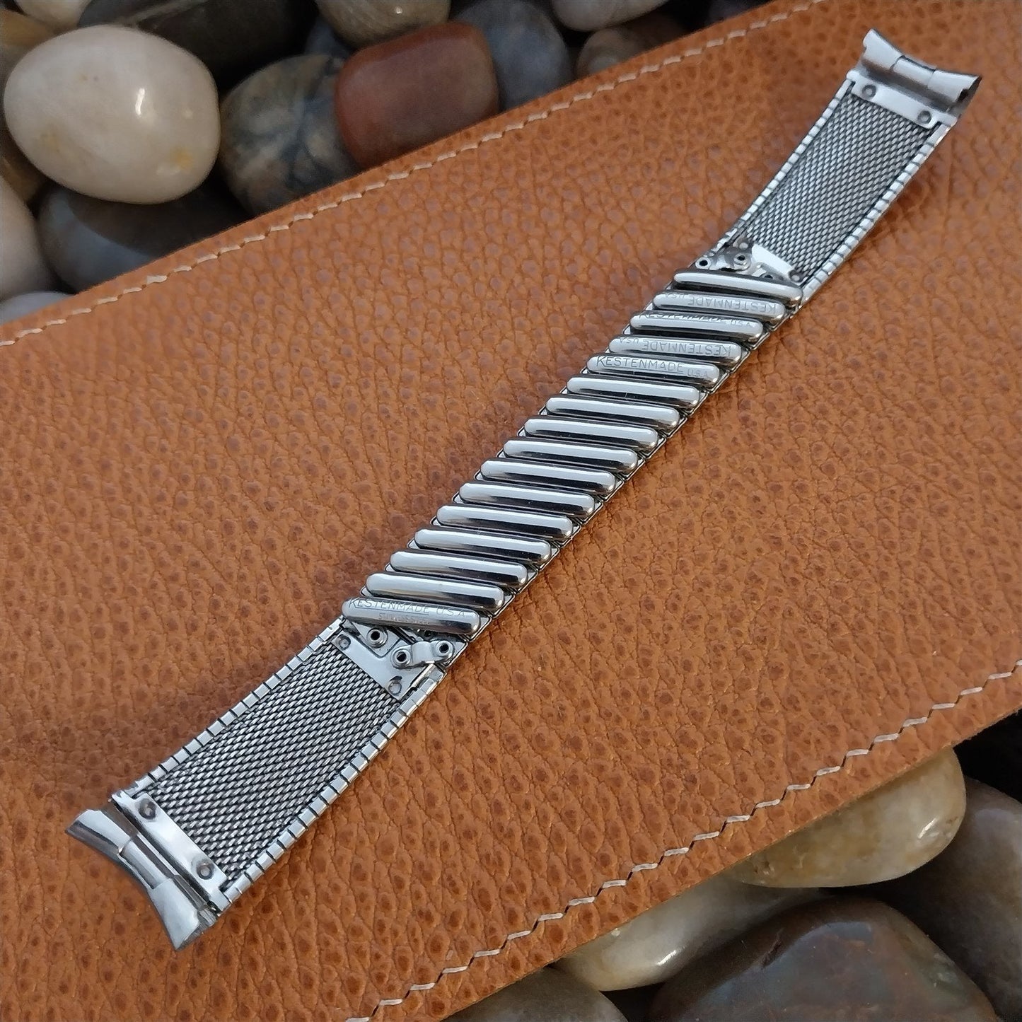 17.2mm Kestenmade USA Stainless Steel nos 1960s Vintage Watch Band