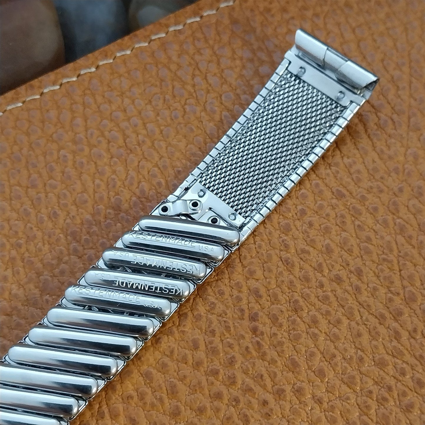 17.2mm 1960s Stainless Steel Kestenmade USA Vintage Watch Band nos