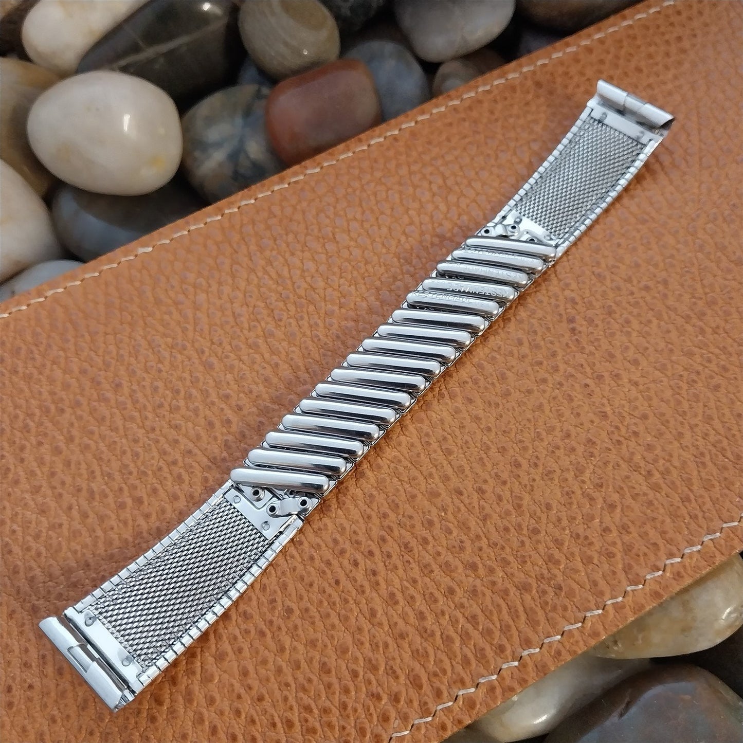 17.2mm 1960s Stainless Steel Kestenmade USA Vintage Watch Band nos