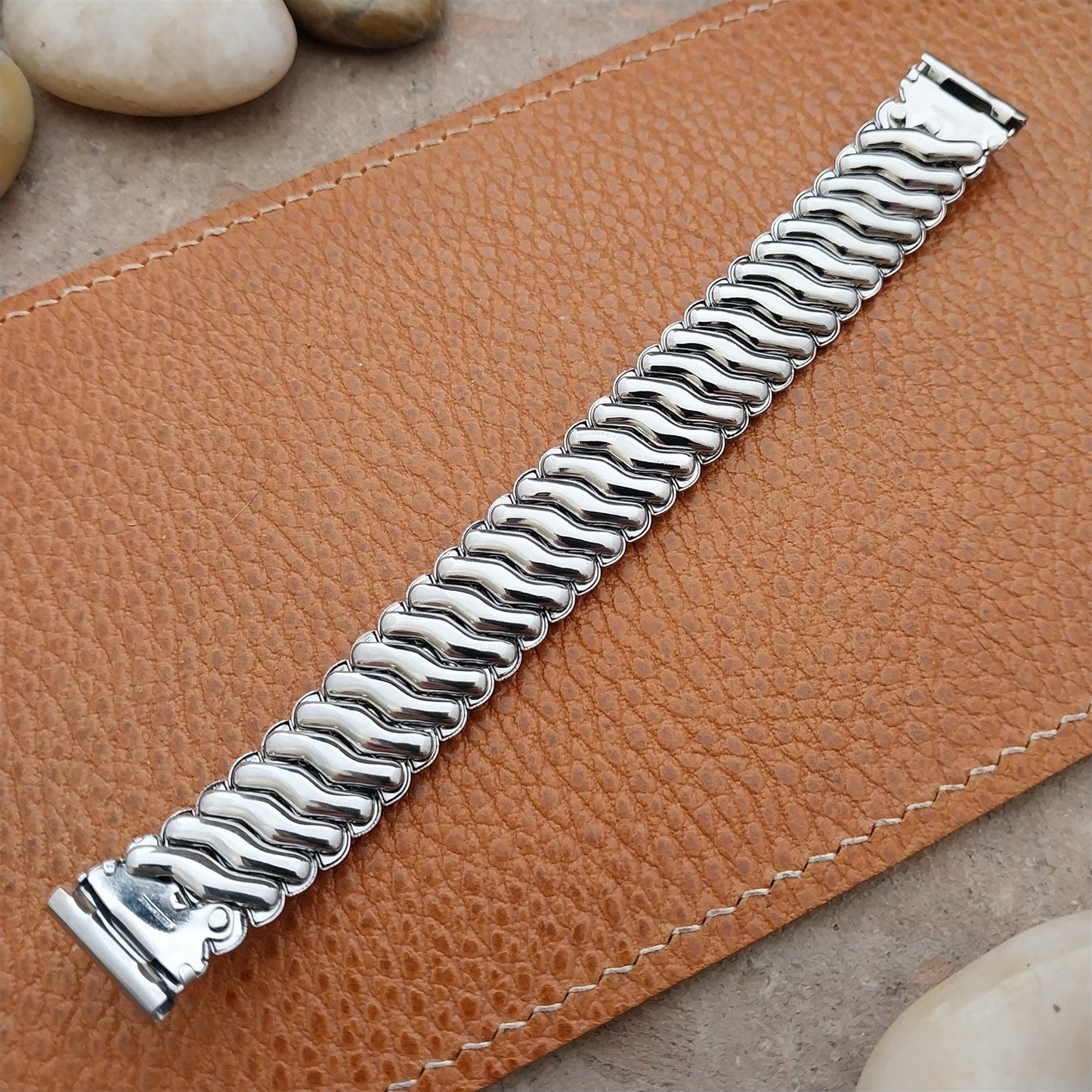 Vintage 1940s 5/8" Kestenmade Walton Classic Stainless Steel Unused Watch Band
