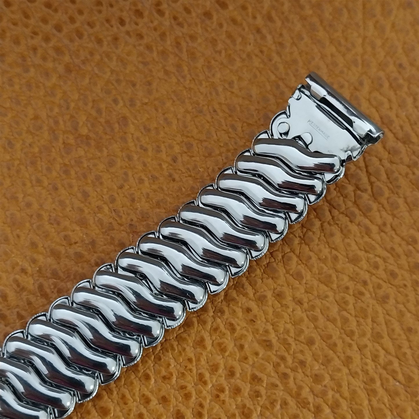 Vintage 1940s 5/8" Kestenmade Walton Stainless Steel Unused Classic Watch Band