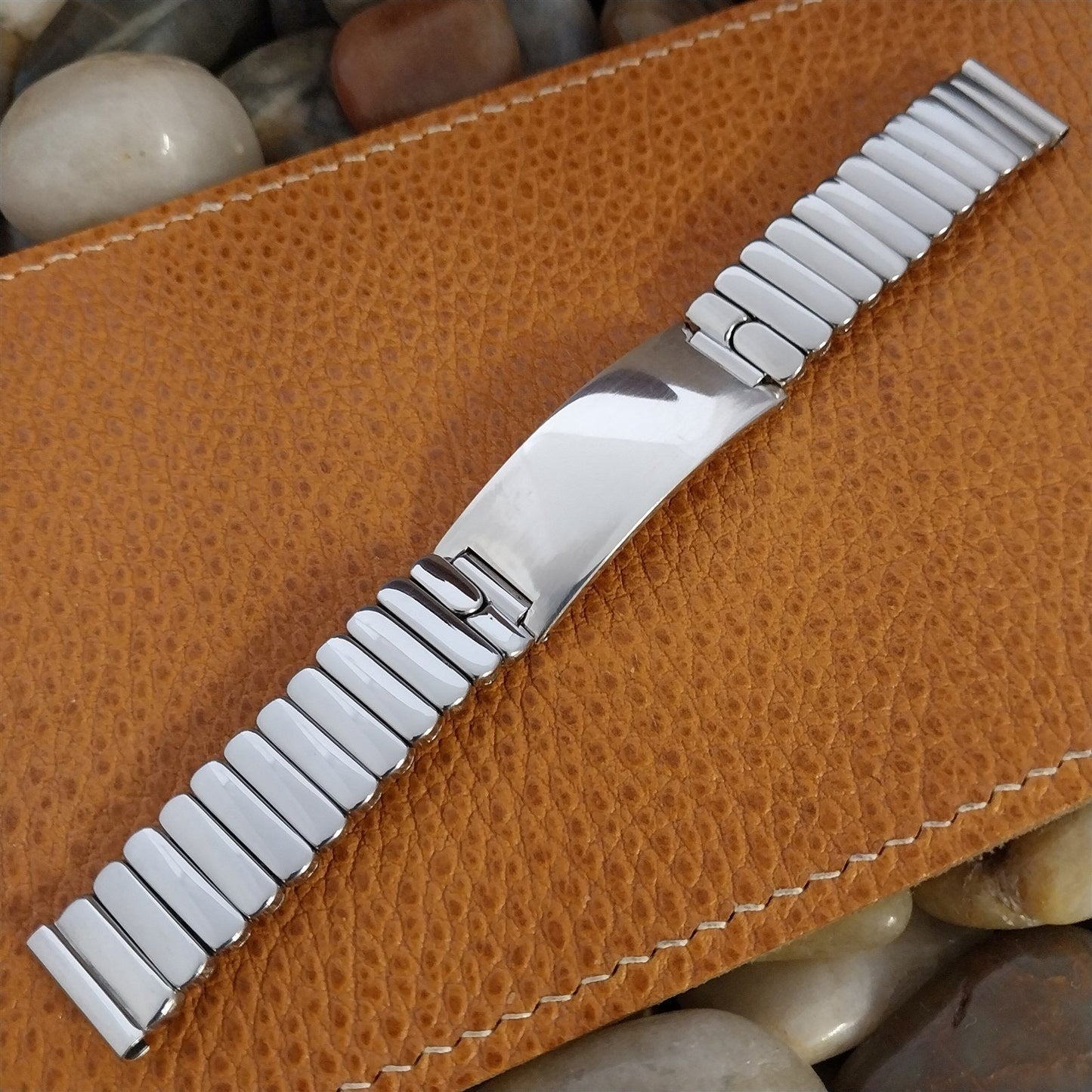 5/8" Kestenmade Sterling Silver ID Tag 1940s Expansion Vintage Watch Band