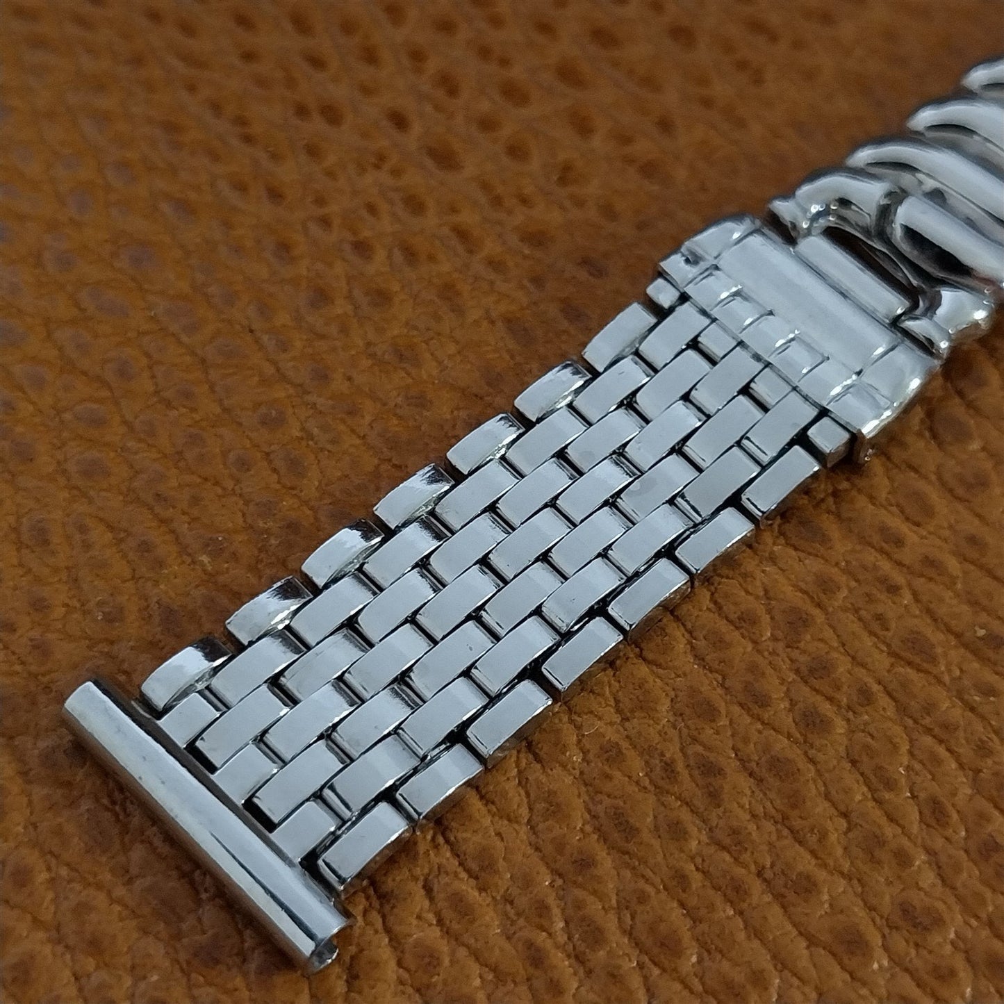 5/8" 12k White Gold-Filled Mesh Kestenmade Unused nos 1940s Vintage Watch Band