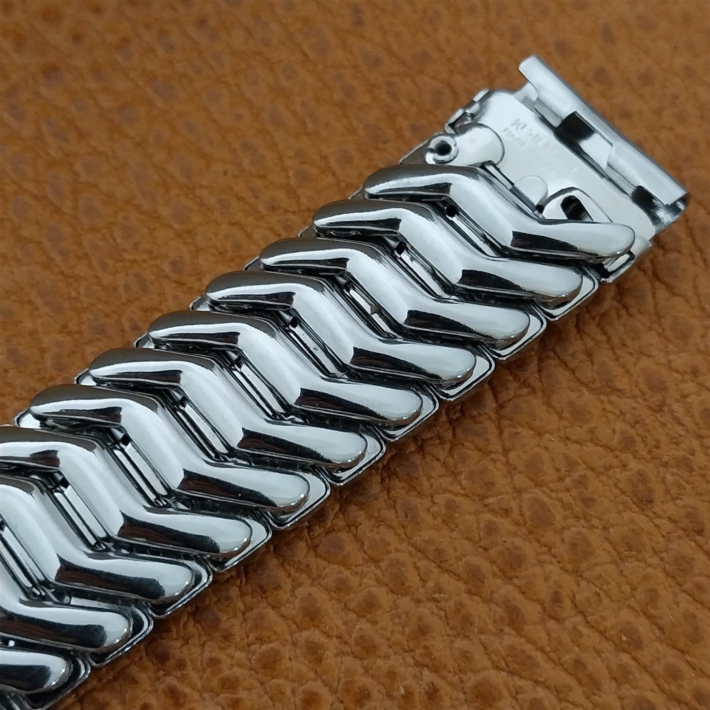 Vintage 1950s Kestenmade Wide Classic Stainless Steel 5/8" nos Unused Watch Band