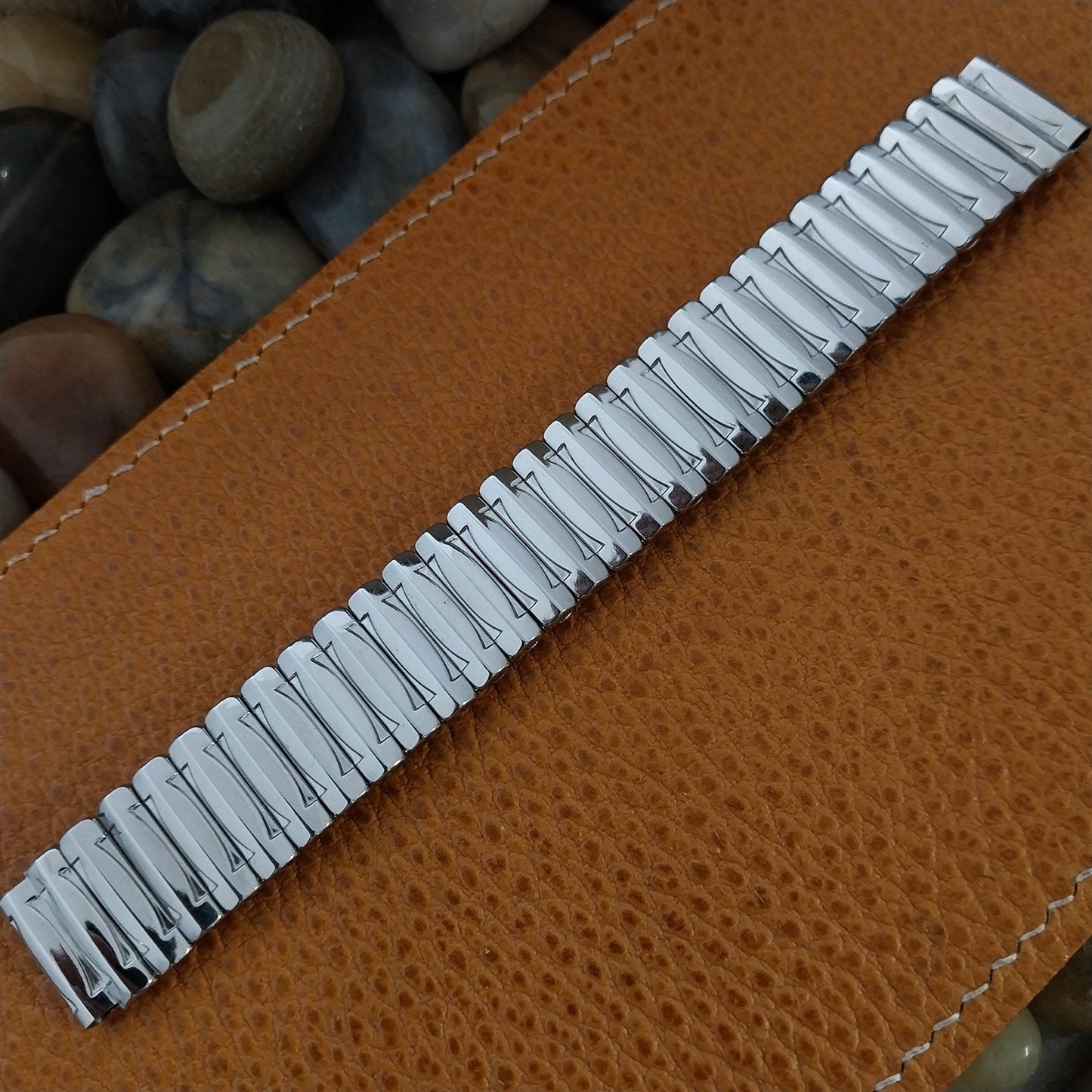 Vintage 1950s Kestenmade Wide Classic Stainless Steel 5/8" nos Unused Watch Band