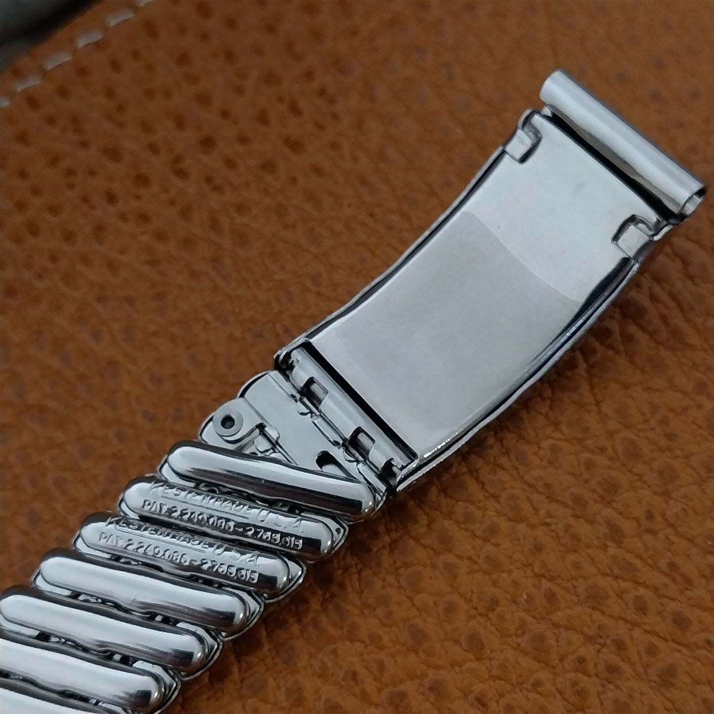 Stainless Steel & Lizard 5/8" 1950s Kestenmade USA Unused Vintage Watch Band
