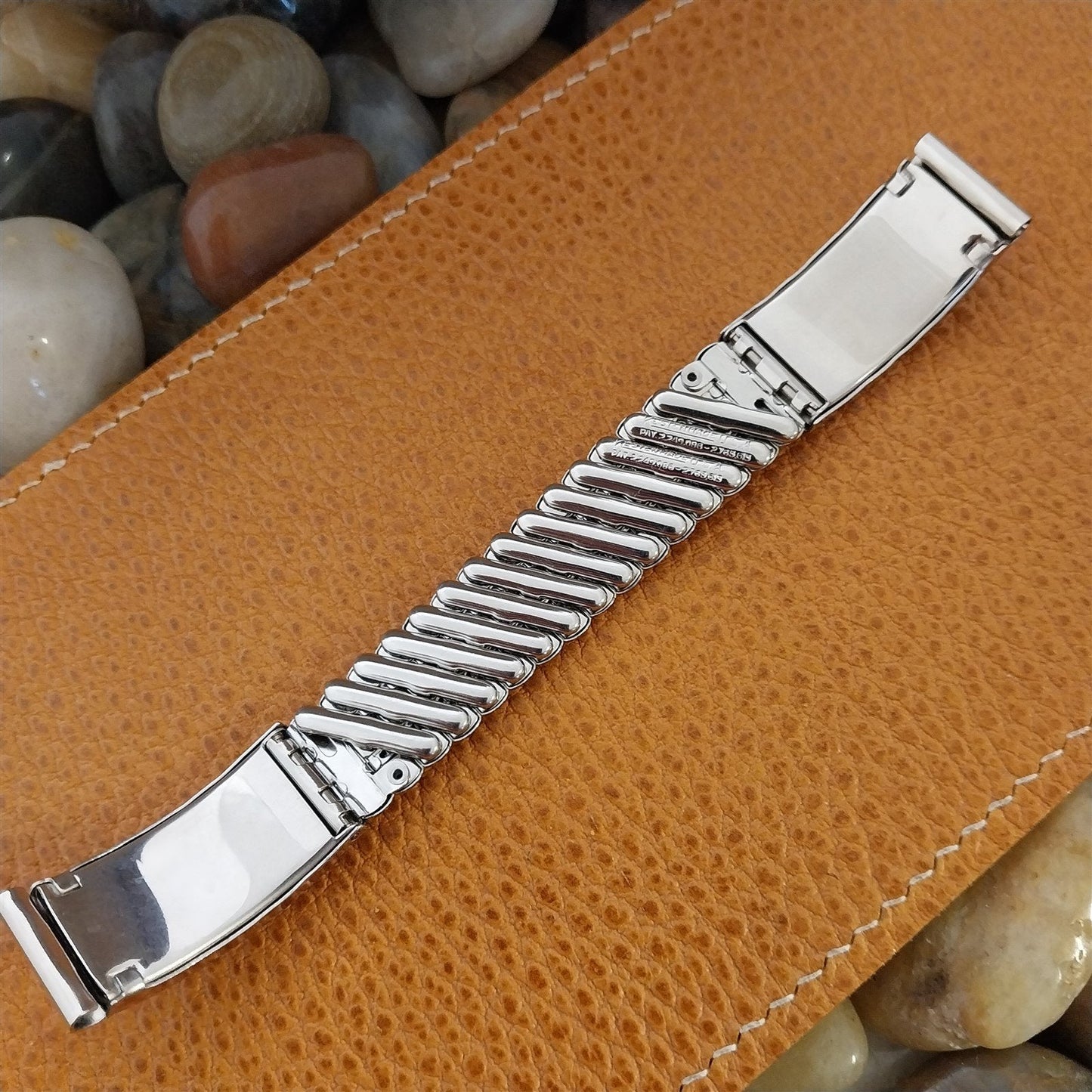 Stainless Steel & Lizard 5/8" 1950s Kestenmade USA Unused Vintage Watch Band