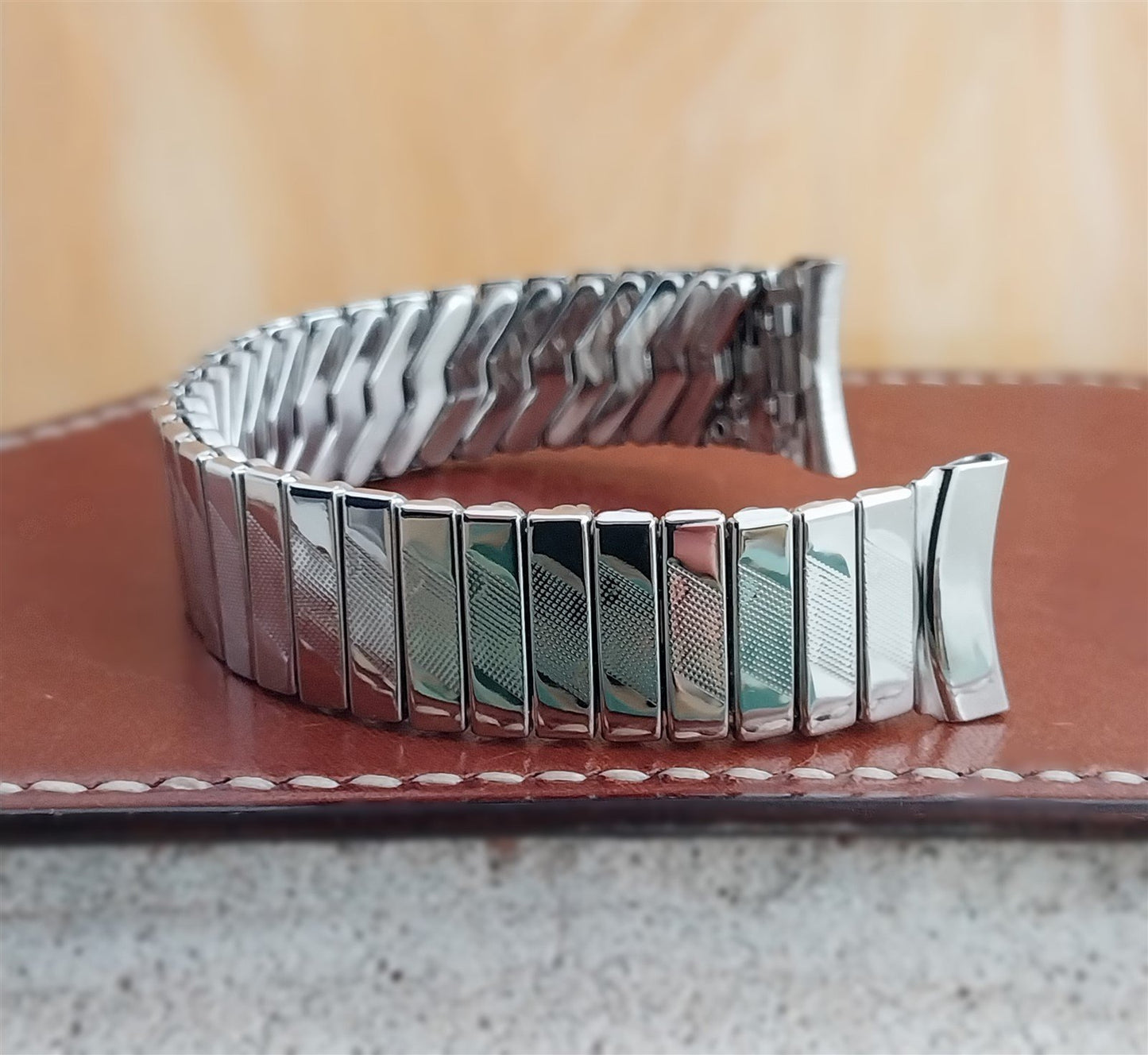17mm Airflex Stainless Steel Classic Unused 1950s-1960s nos Vintage Watch Band
