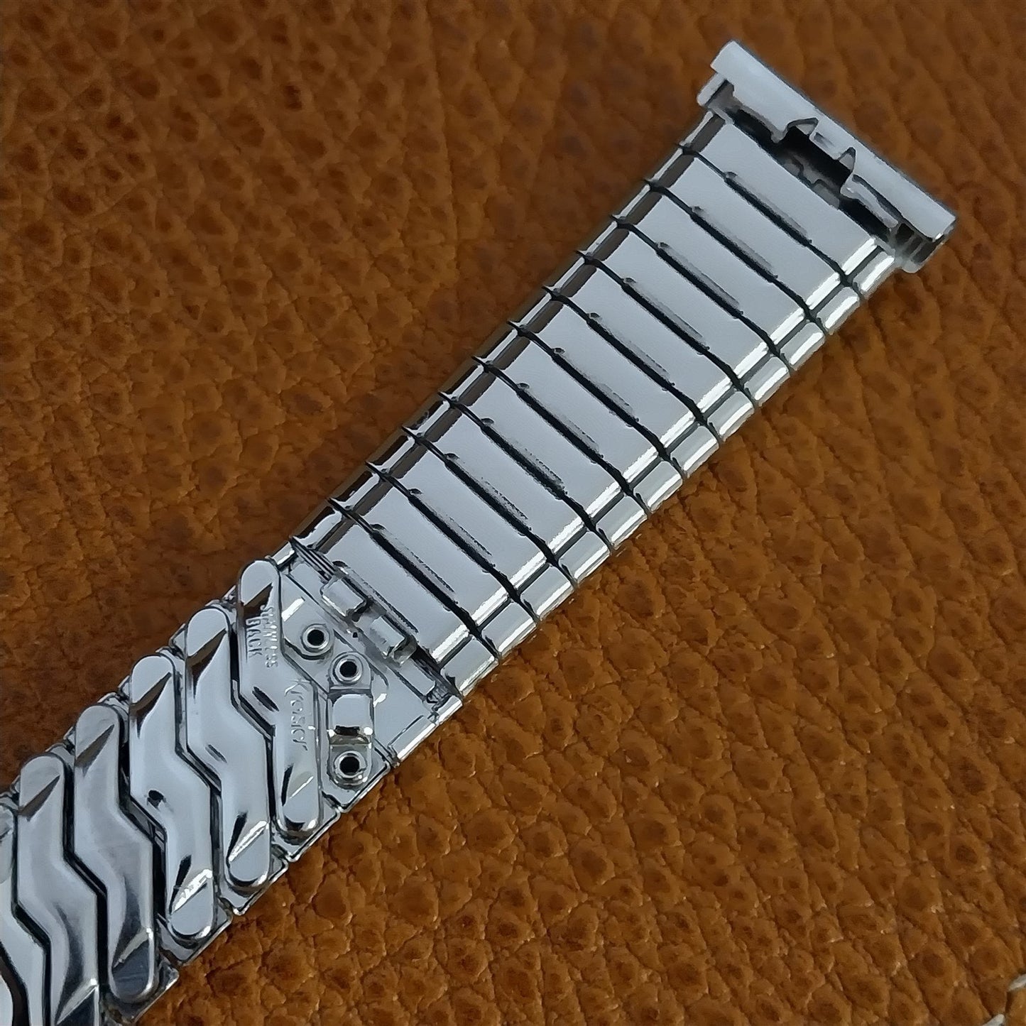 Kreisler USA White Gold-Filled nos 1960s Vintage Watch Band 19mm 17.2mm