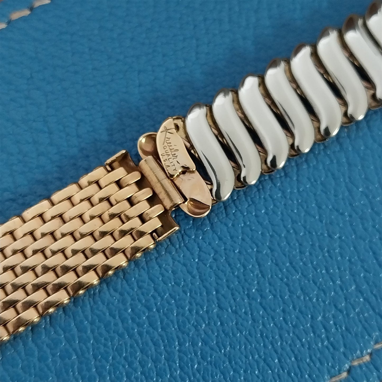 Vintage 1940s Rose Gold Filled Kreisler 5/8" 15mm Classic Unused nos Watch Band