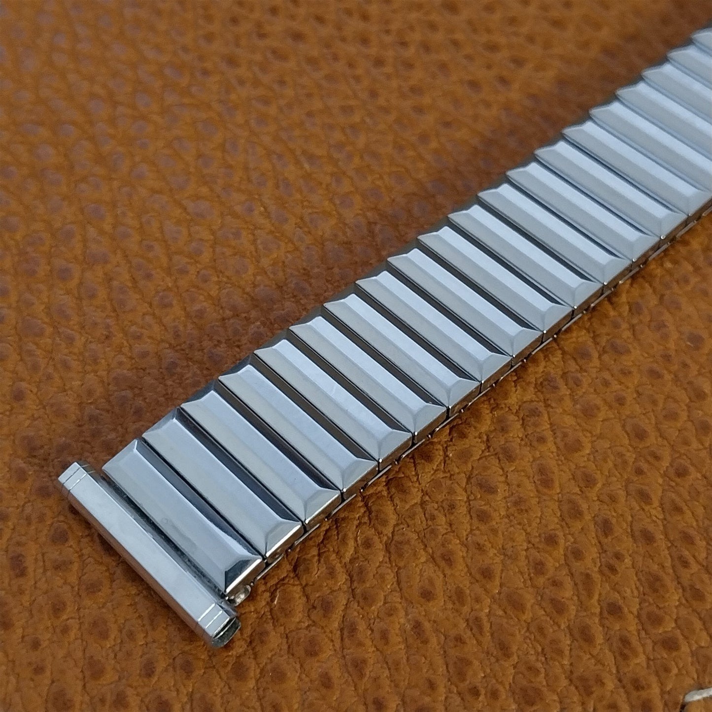 1969 Speidel 10k White Gold-Filled Twistoflex 19mm 18mm nos Vintage Watch Band