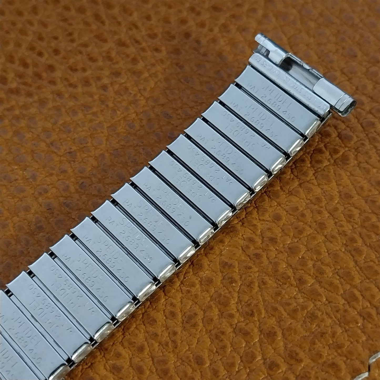 1969 Speidel 10k White Gold-Filled Twistoflex 19mm 18mm nos Vintage Watch Band