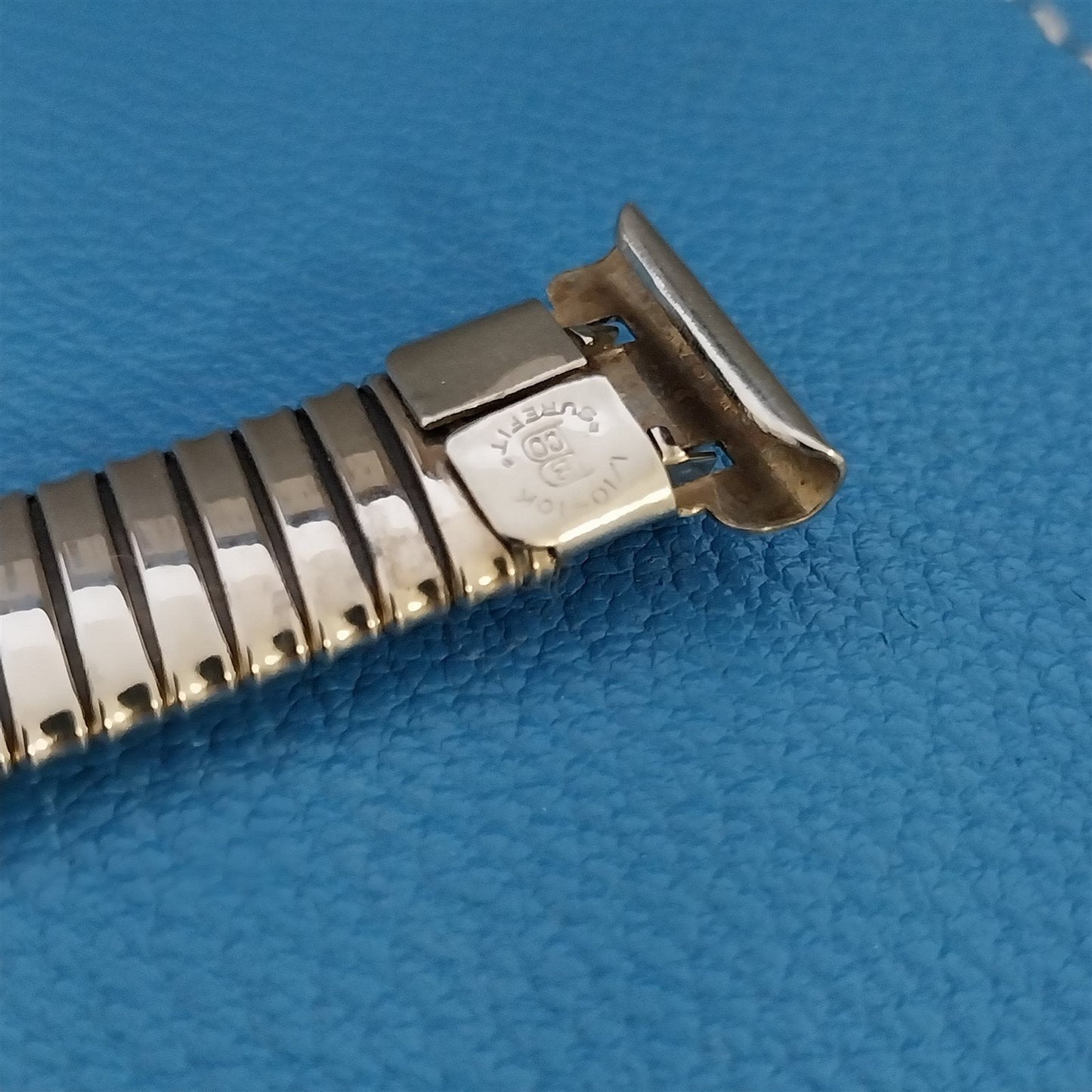 5/8" 15mm Bliss Antique White Gold-Filled Wire Lug Unused Classic Watch Band