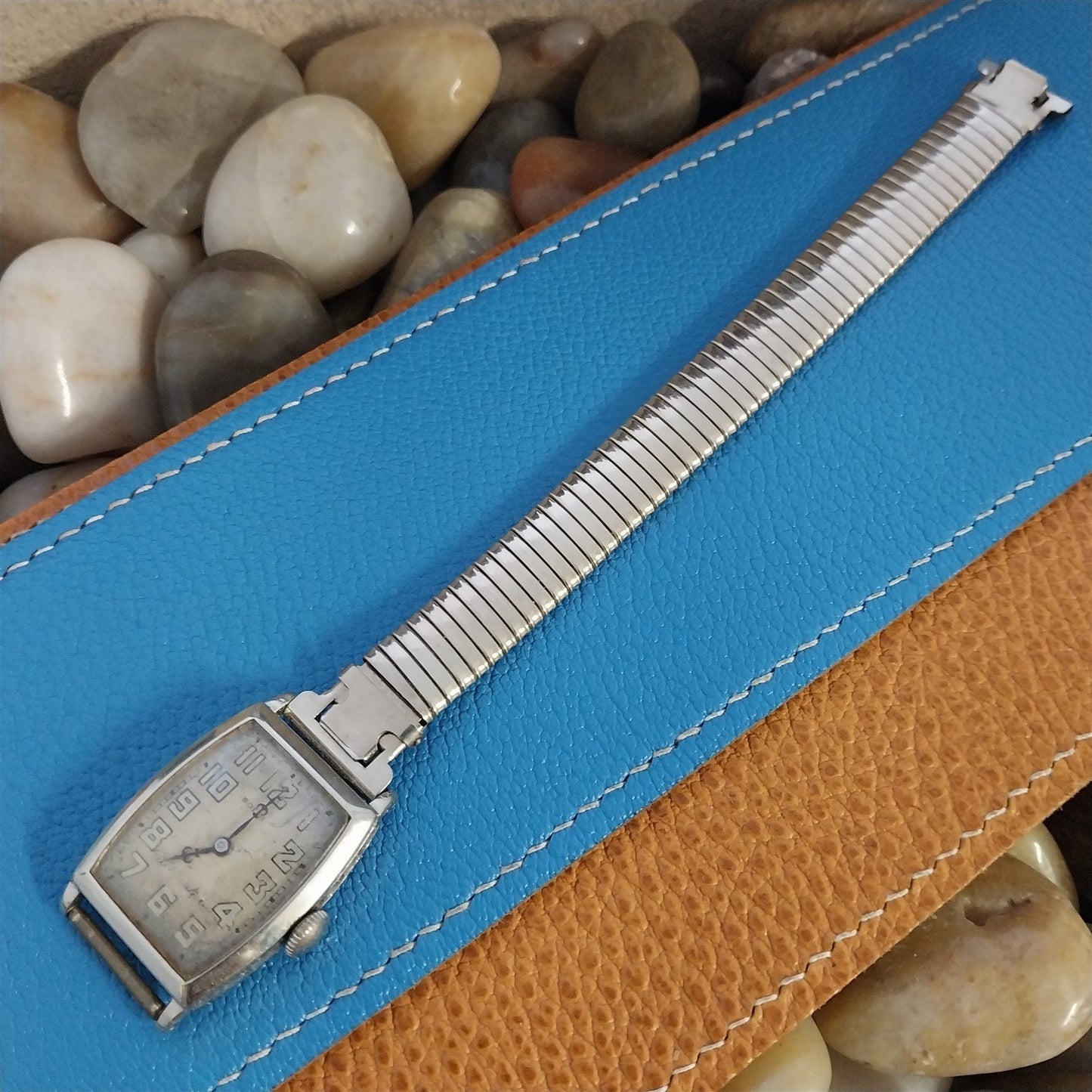 5/8" 15mm Bliss Antique White Gold-Filled Wire Lug Unused Classic Watch Band