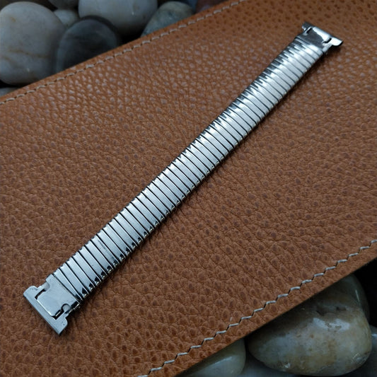5/8" Bliss USA 10k White Gold-Filled On Sterling Wire Lug Vintage Watch Band