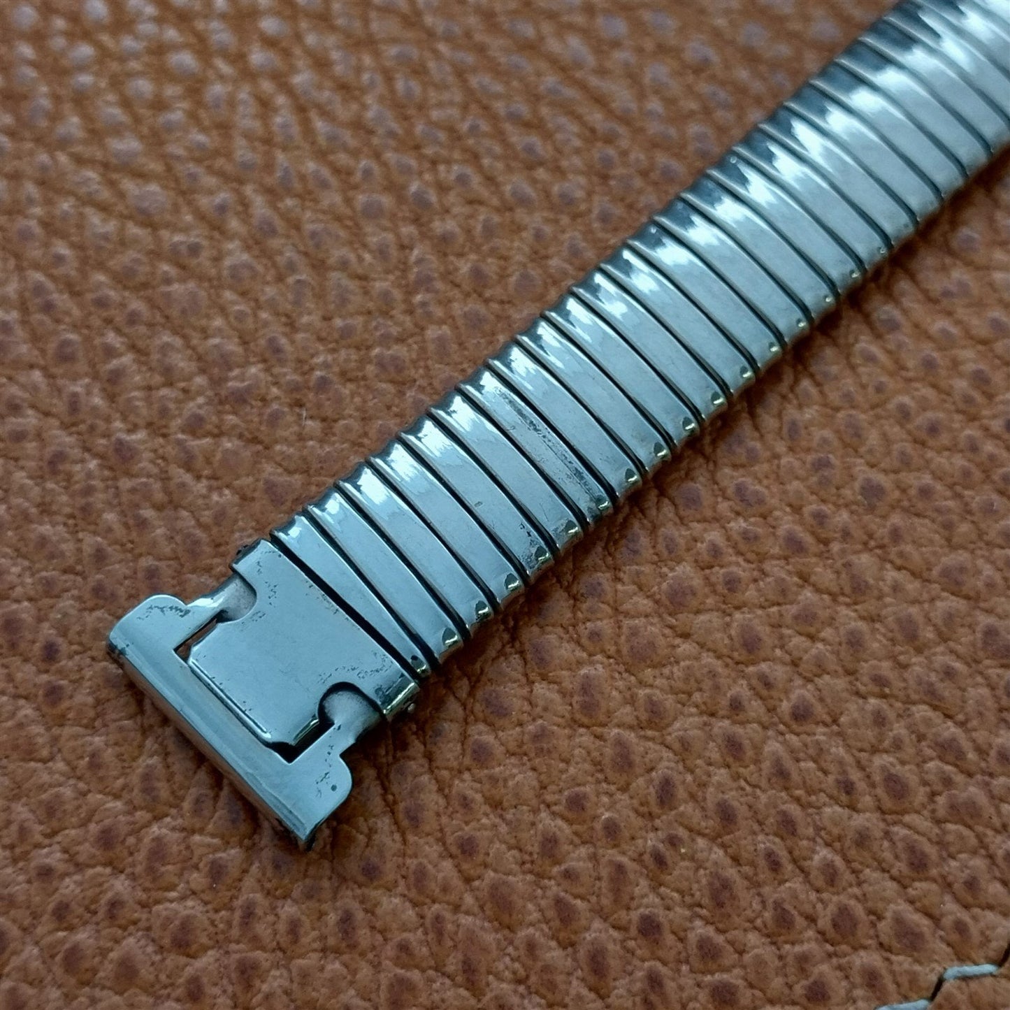 5/8" Bliss USA 10k White Gold-Filled On Sterling Wire Lug Vintage Watch Band