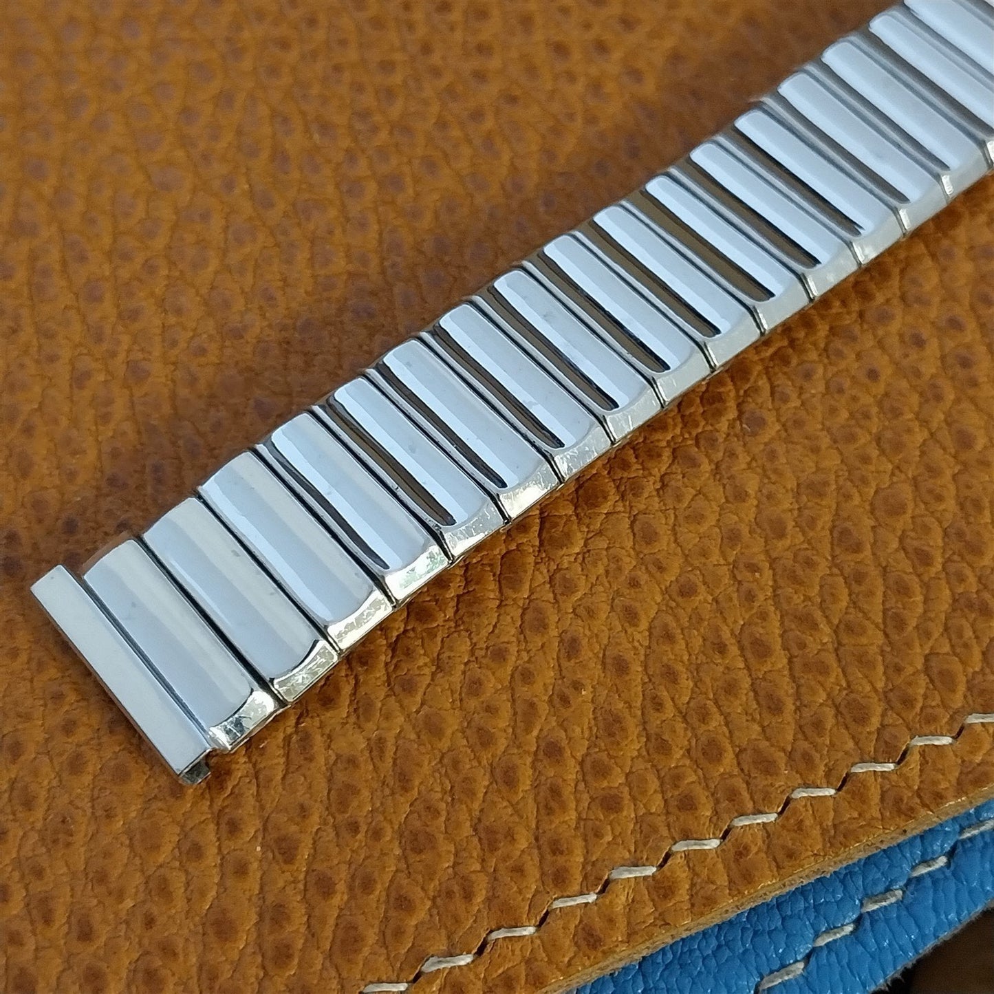 Vintage 1948 12k White Gold-Filled Flex-Let Long Unused Classic Watch Band