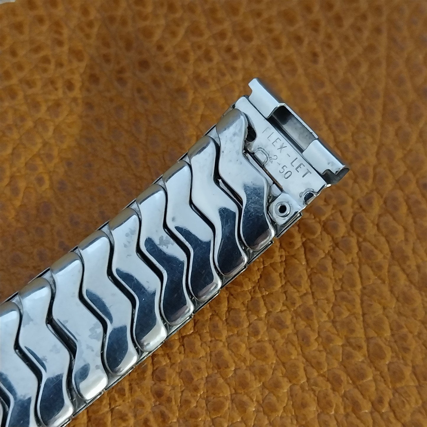 Vintage 1948 12k White Gold-Filled Flex-Let Long Unused Classic Watch Band