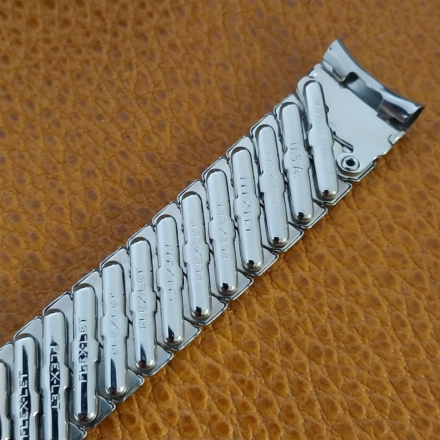 Flex-Let USA 5/8" Stainless Steel 1954 Round-About Vintage Watch Band