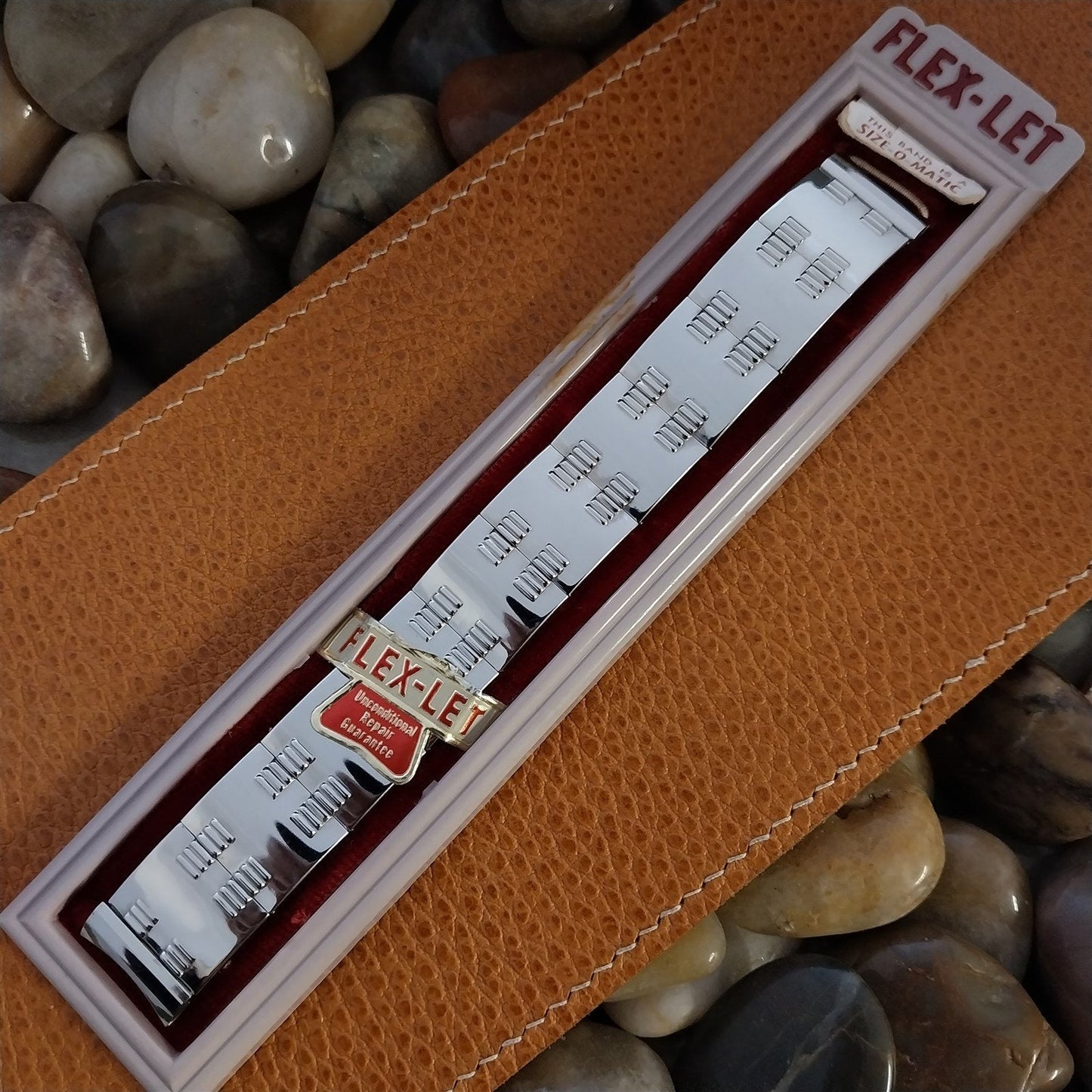 Vintage 1957 Flex-Let Mid-Century Modern Stainless Beau Jaguar Unused Watch Band