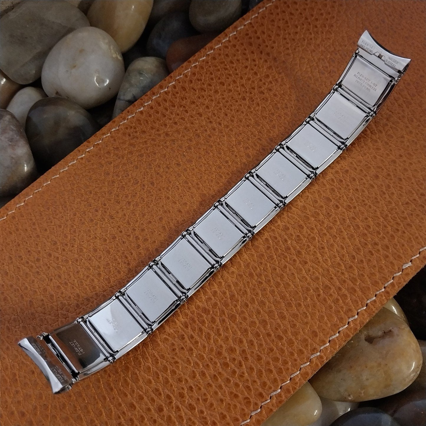 Vintage 1957 Flex-Let Mid-Century Modern Stainless Beau Jaguar Unused Watch Band