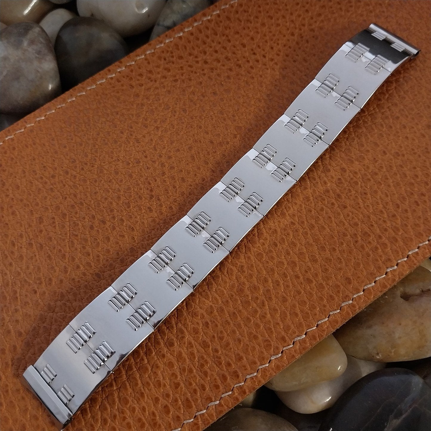 Vintage 1957 Flex-Let Mid-Century Modern Stainless Beau Jaguar Unused Watch Band