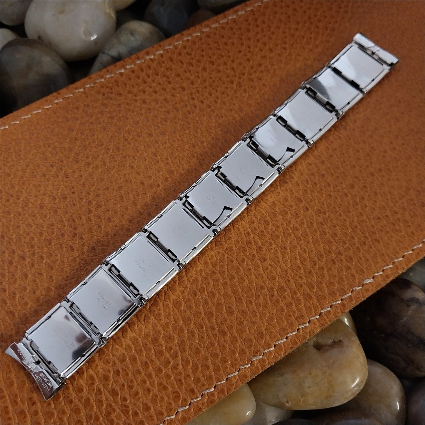 Vintage 1959 17.2mm 10k White Gold-Filled Flex-Let Classic nos Unused Watch Band