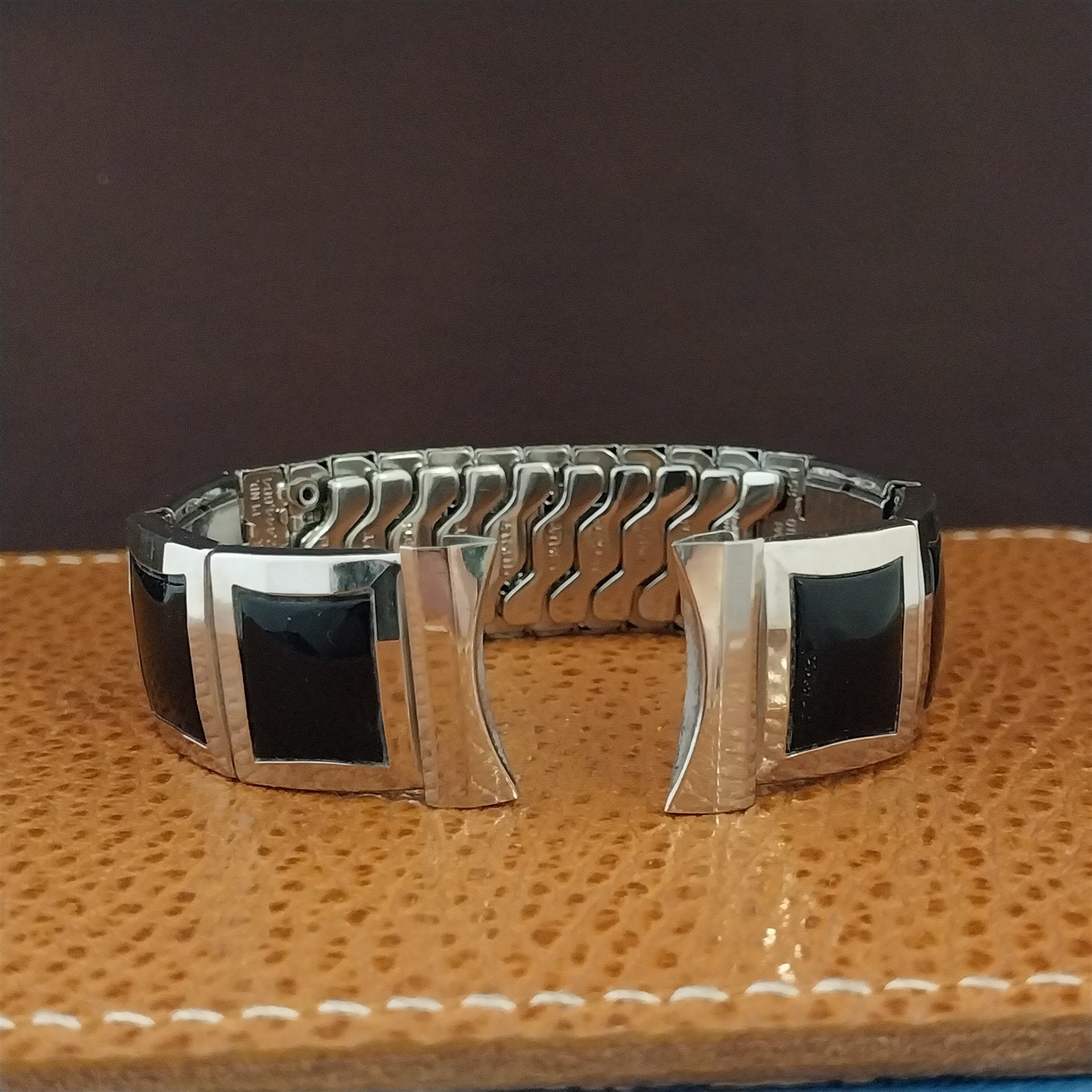 Vintage 1958 10k White Gold-Filled Flex-Let USA Jet Watch Band nos 18mm 19mm