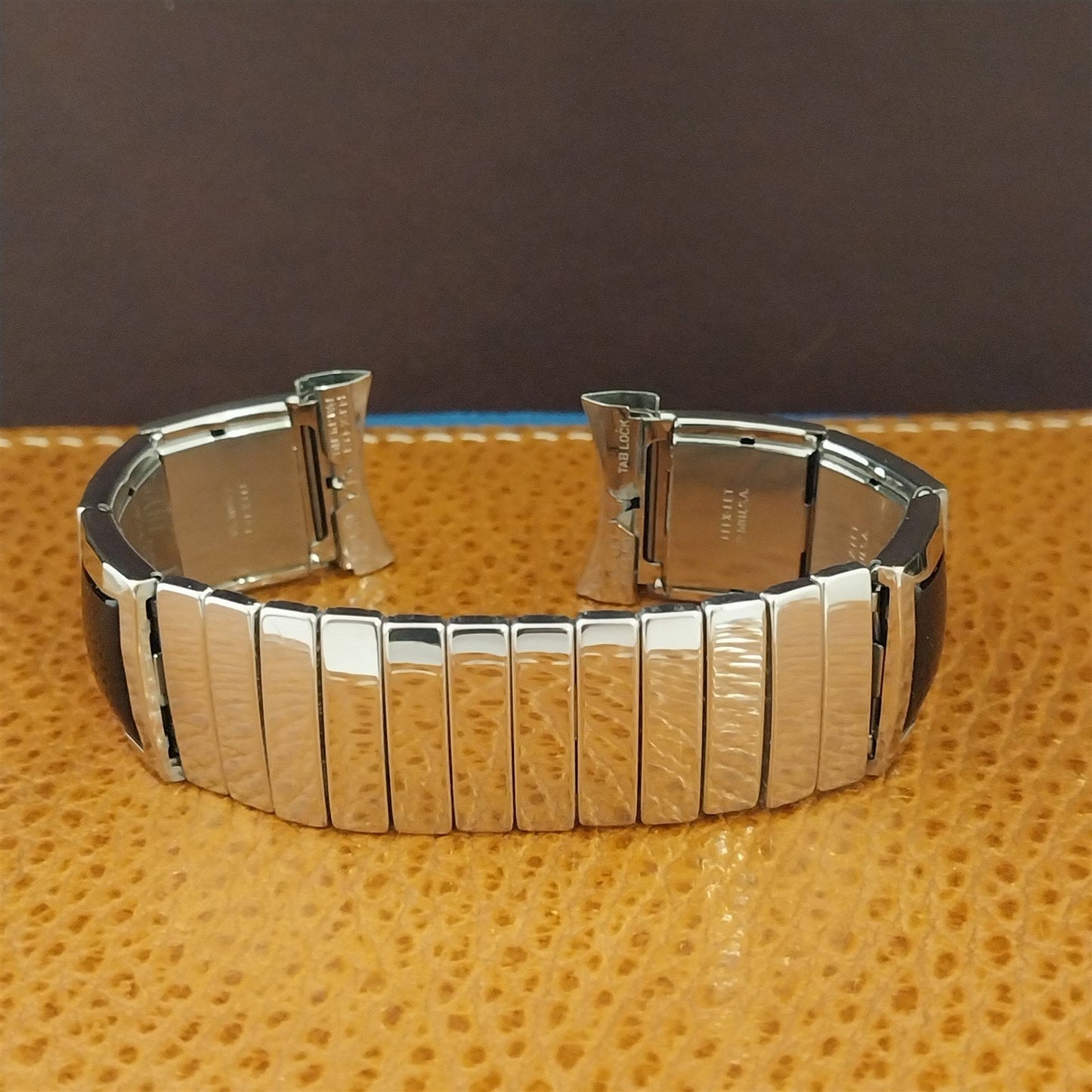 Vintage 1958 10k White Gold-Filled Flex-Let USA Jet Watch Band nos 18mm 19mm