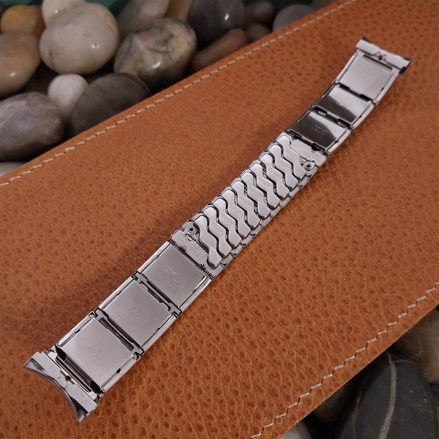 Vintage 1958 10k White Gold-Filled Flex-Let USA Jet Watch Band nos 18mm 19mm