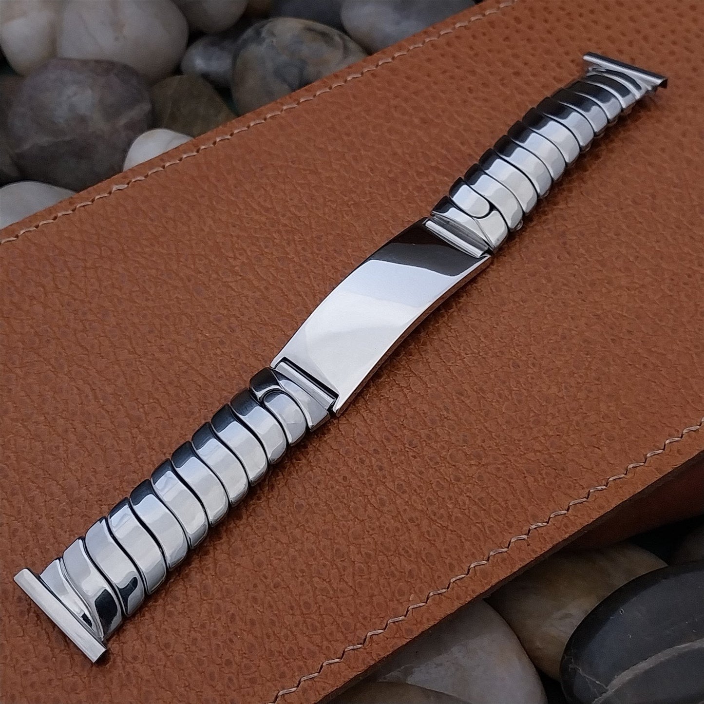 1953 Flex-Let Sterling Silver ID & Stainless Steel Expansion Vintage Watch Band