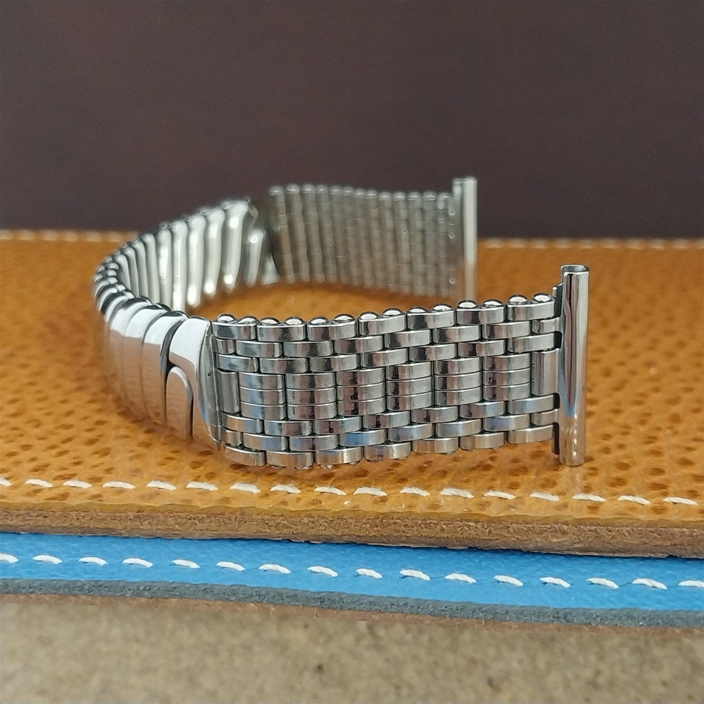 Vintage 1951 Flex-Let Flex-Weave Classic Stainless Steel Stretch nos Watch Band
