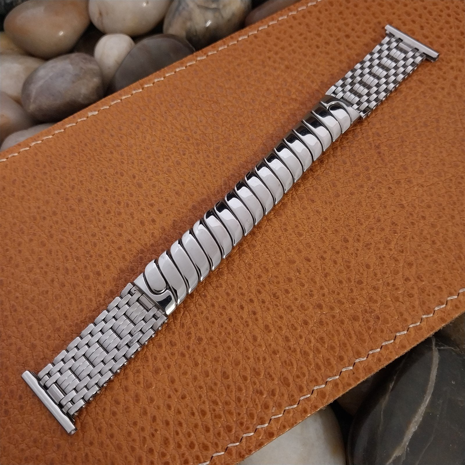 Vintage 1951 Flex-Let Flex-Weave Classic Stainless Steel Stretch nos Watch Band