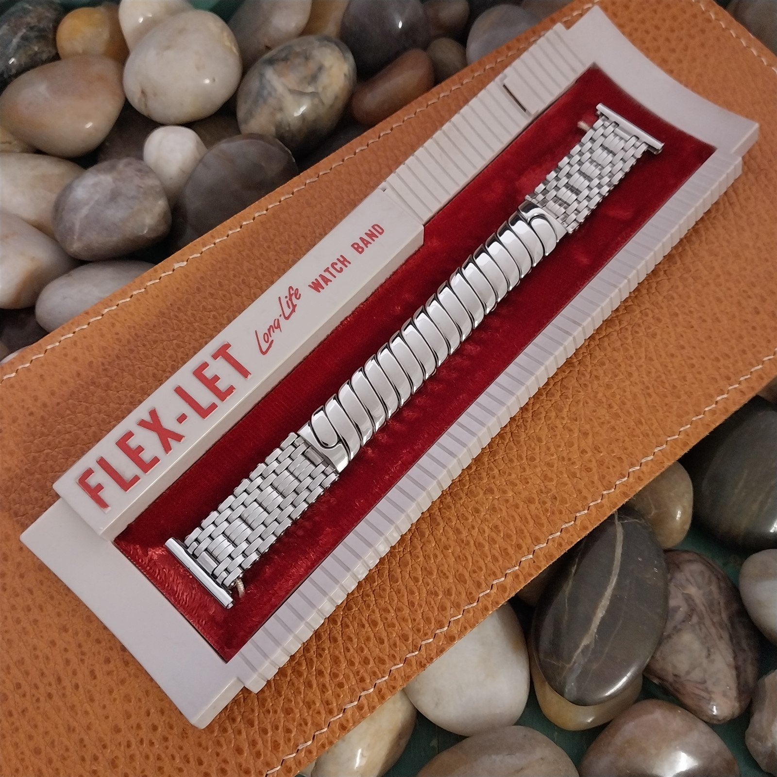 Vintage 1951 Flex-Let Flex-Weave Classic Stainless Steel Stretch nos Watch Band